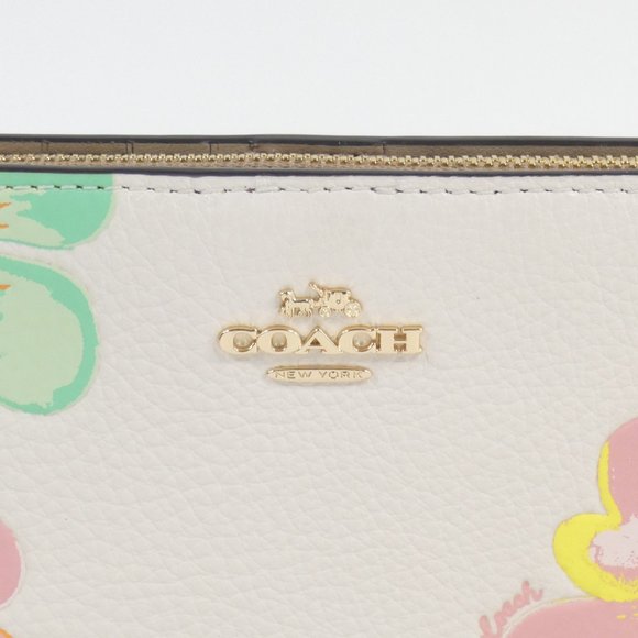 Coach Chalk Multi Dreamy Land Floral Print Slim Zip Wallet NWT C8715 - Picture 5 of 6